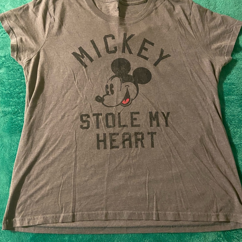 Mickey Mouse Gray Womens T-Shirt
